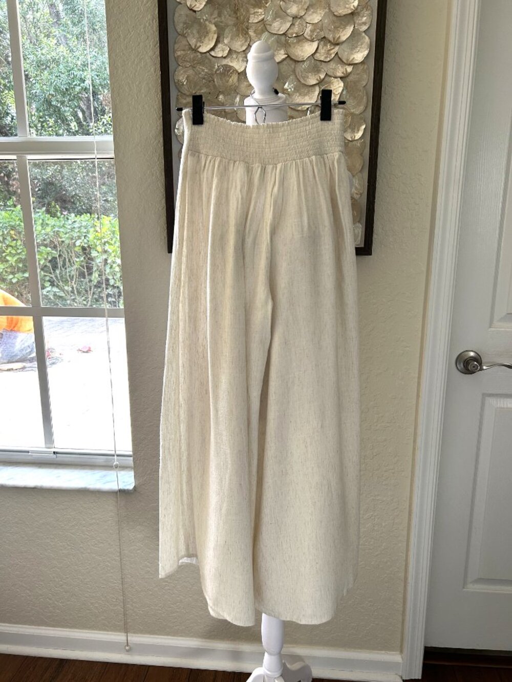 Sienna Sky Linen Blend Beige Wide Leg Pants - Picture 4 of 6